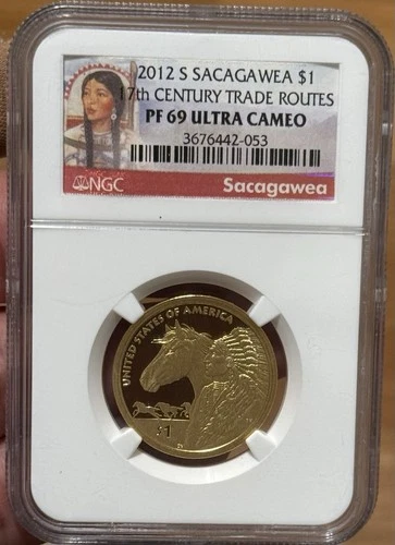 2012-S Sacagawea Proof Coin 17th Century Trade Routes NGC PF69 Ultra Cameo