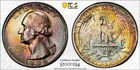 MS66 1956 25C Washington Silver Quarter, PCGS Trueview- Rainbow Mint Set Toned
