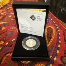2009 Royal Mint Kew Gardens 50p Silver Proof Coin - With Box & CoA