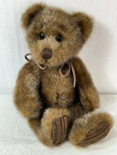 First  Main Minky Schminky Brown Bear Plush 8" Sitting Stuffed Animal Toy Soft