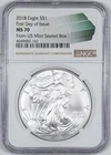 2018 NGC MS70 American Silver Eagle 1oz .999 Silver First Day Issue Uncirculated
