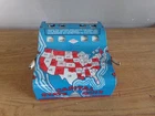 VINTAGE MECHANICAL TIN STATE CAPITAL QUIZ TOY WOLVERINE