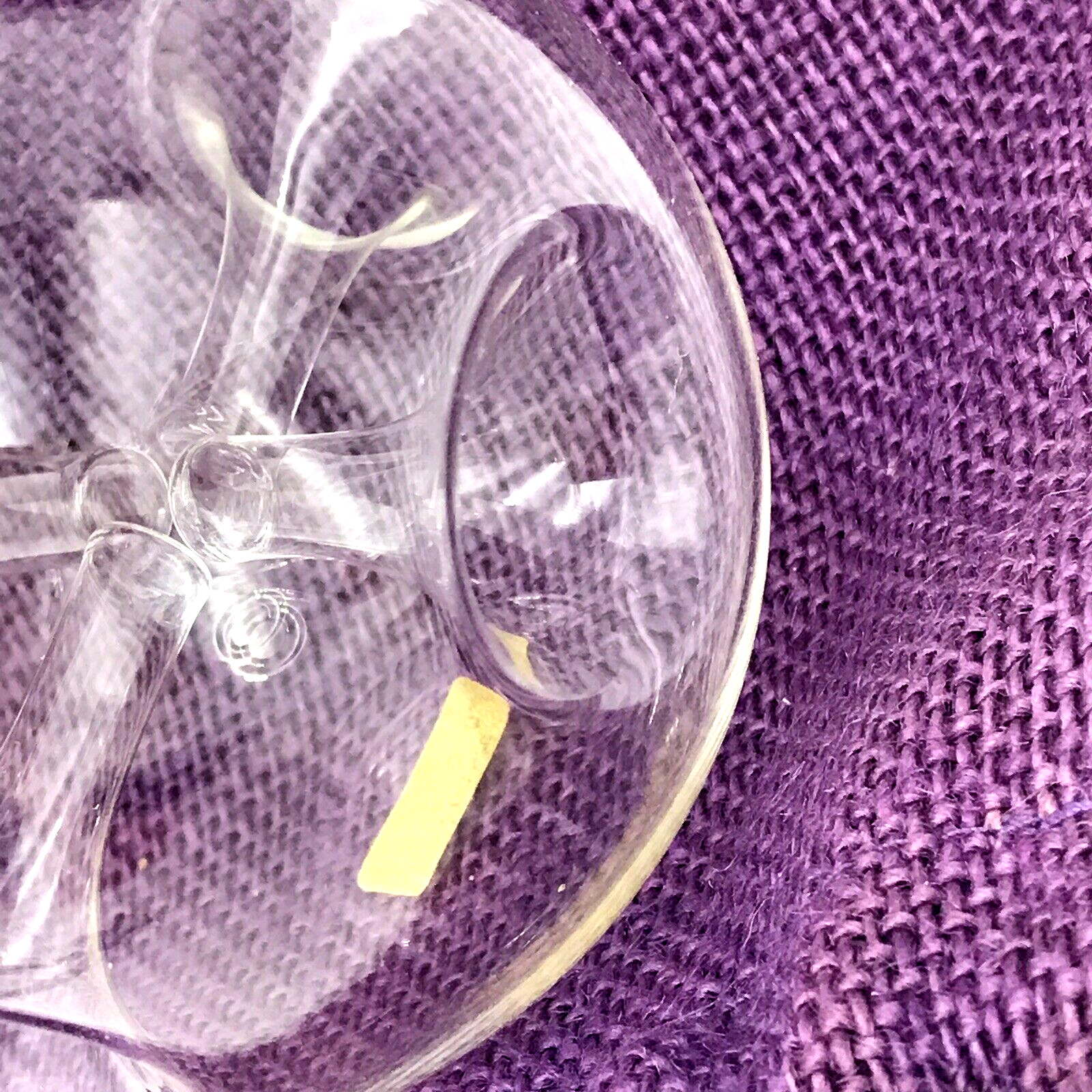 Vtg Brevete French Bud Vase Ornament Bonniers France 3.5" Pinch Glass Multi