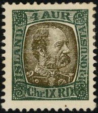 Iceland Official 1902 (AFA 18, MI 18, SC O32) Christian IX 4 aur - MH