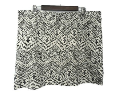 Maurices Womens Sweater Skirt Plus Size 3 Knit Southwest White Black Fair Isle | eBay