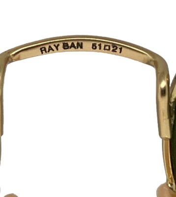 Vintage Authentic RAY BAN Hexagonal Gold Mirror Blue Sunglasses 3548N 001/9O RAY BAN Unisex Adult Sunglasses, Gold Polished Metal, Blue  main image 3