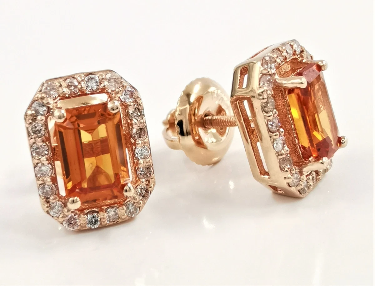 Pink diamond shop earrings studs