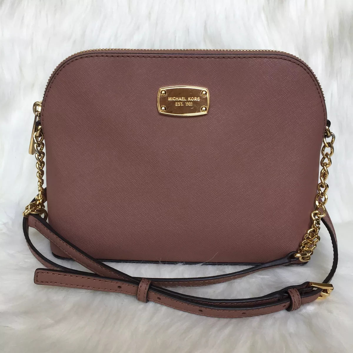 Cindy Large Saffiano Leather Crossbody Bag