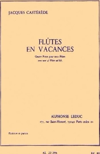 Jacques Casterede - Flutes En Vacances Pour 3 Ou 4 Flutes - Picture 1 of 3
