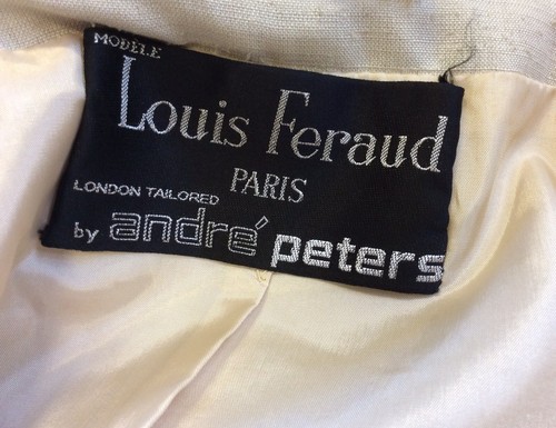 1960S Louis Feraud Silk And Linen Dress Suit UK 8 - Picture 4 of 7
