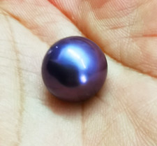 Huge 16mm South Sea Genuine Purple Lavender Black Round Loose Pearl Undrilled 01