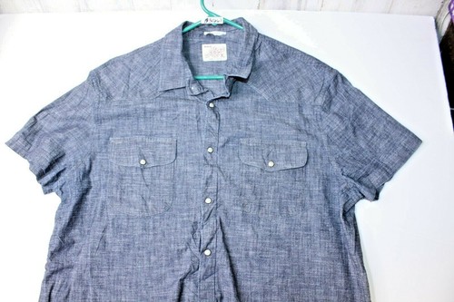 Lucky Brand XL Blue Denim Short Sleeve 