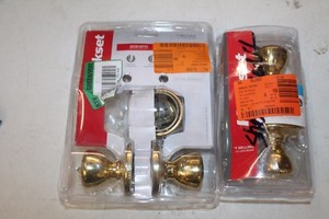 Bundle Of 2 Kwikset Tylo Entry Knob And Single Cylinder Combo Pack Brass
