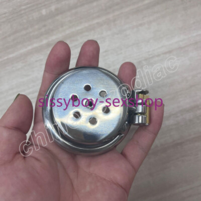 Stainless Steel Chastity Belt for Male Super Small Flat cage Restraint Device
