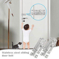 5pcs 2 Inch Slide Latching Lock Thickened Stainless Steel Slide Lock for Door