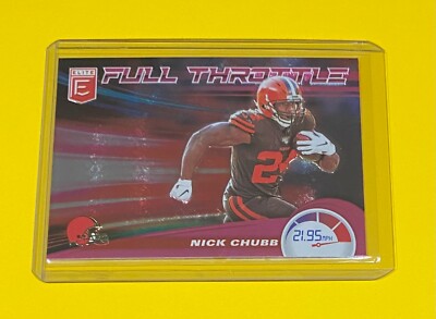 2020 Panini Donruss Elite Nick Chubb Full Throttle PINK FOIL Browns #2 SP  