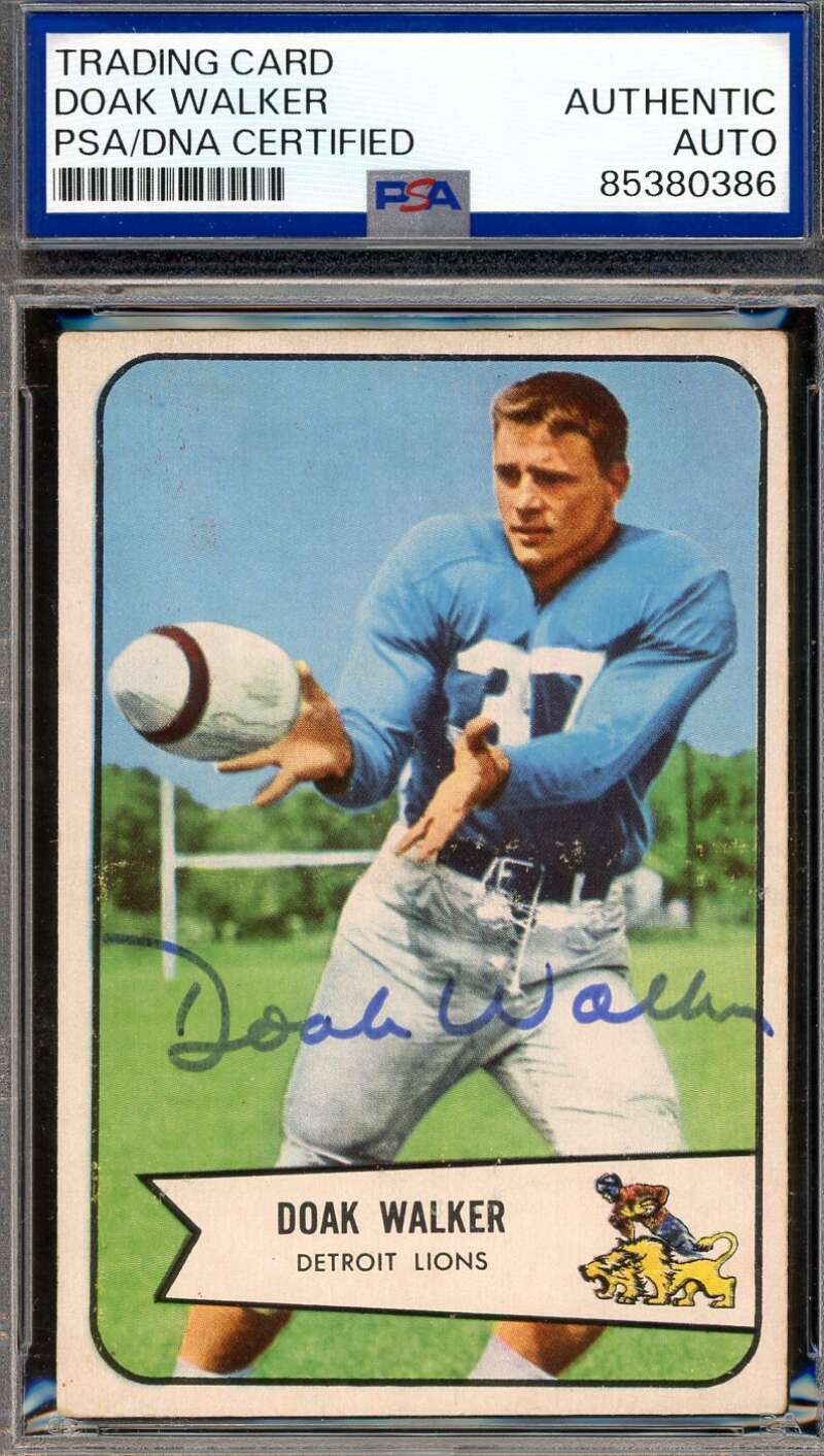 Doak Walker PSA DNA Signed 1954 Bowman Autograph