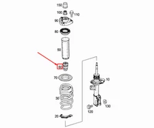 New Mercedes-Benz CLA C117 Front Upper Shock Absorber A1763210306