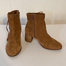 Matisse Suede Chestnut Brown Corset Boots Booties Shoes Women Size 8