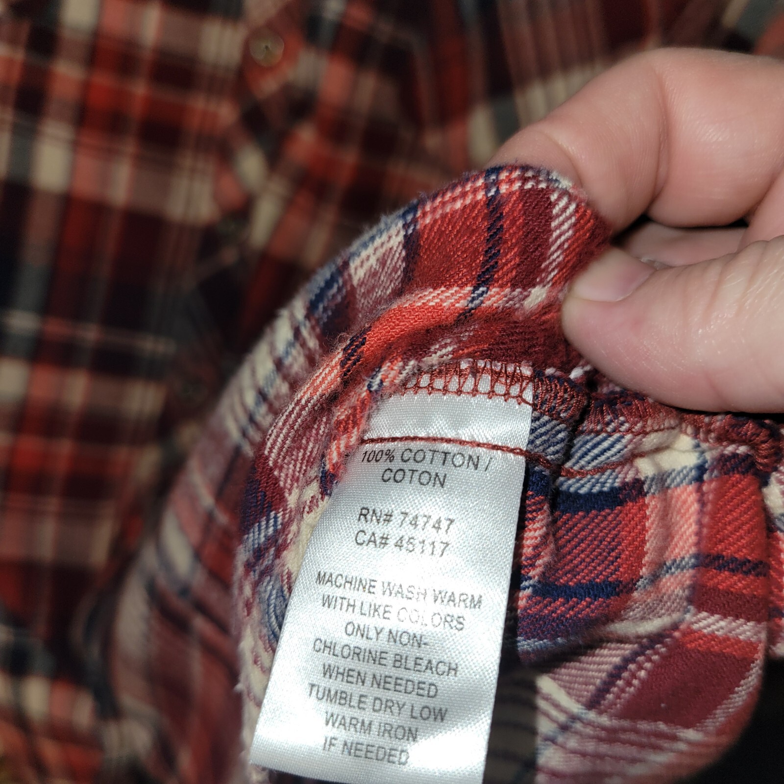 Natural Reflections Plaid Flannel Button Down Shi… - image 12