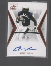 ROBERT TURBIN 2012 LEAF ULTIMATE DRAFT ROOKIE CARD AUTO #RT1