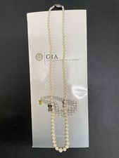 GIA Saltwater Akoya Pearl 2-7 mm Graduated Necklace 14K Gold Clasp. LP3