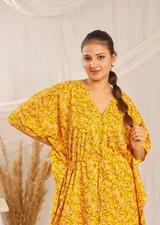 Cotton Kaftan for Women | Long Maxi Dress For Night Wear Comfortable Dress