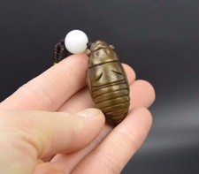 Solid Brass Nymph Statue Immature Cicadas Larvae Animal Insect Pendant Decor