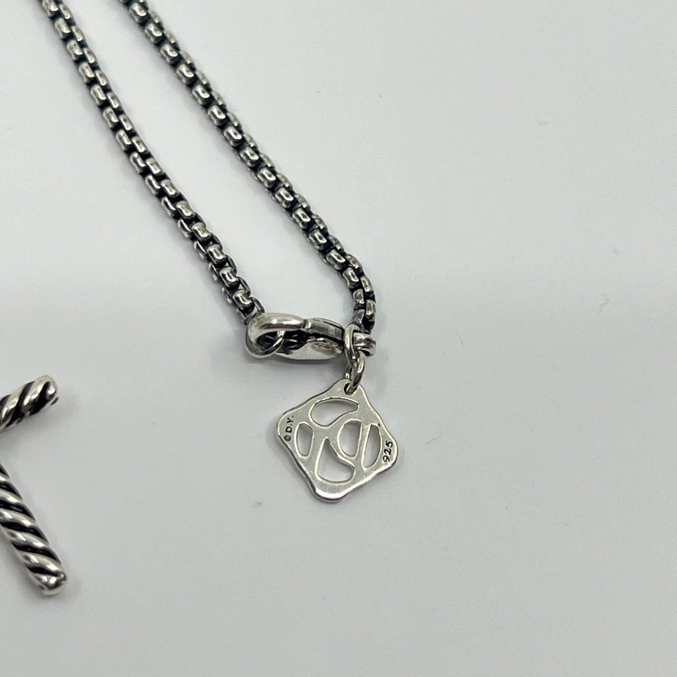 Auténtico collar cruz mujer david yurman plata de ley y diamantes Foto 4 de 4