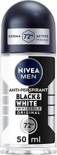 New Nivea Men Antiperspirant Roll-on Black  White Original 50 ml Free Shipping