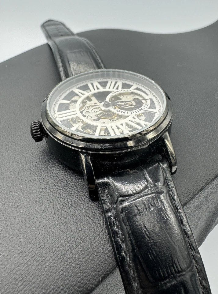 Stuhrling Delphi Chariot Set 168S Automatic 40mm Skeleton Wrist Watch Black - Image 4 of 4