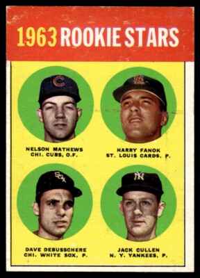 1963 Topps 54b 1963 Rookie Stars Mathews / Fanok / Dave DeBusschere EX