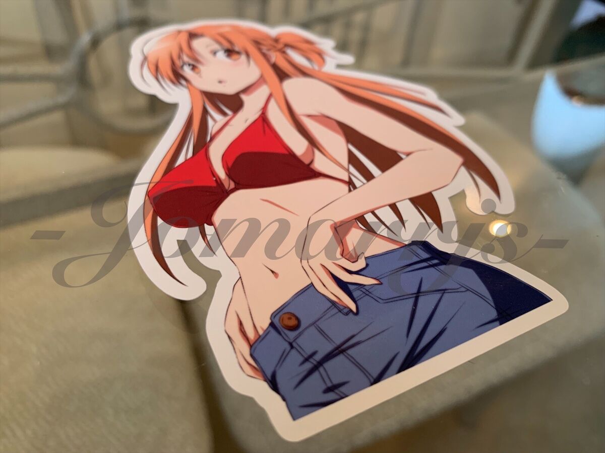 Sword Art Online - Anime- Asuna Yuuki d. Bikini Sun Fun Sticker Vinyl Decal  SAO