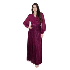 Dubai Muslim Women V-Neck Abaya Maxi Dress Kaftan Gown Evening Turkey Islamic