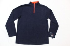 French Toast pull over fleece top navy and orange 1/4 zip size 14/16 youth