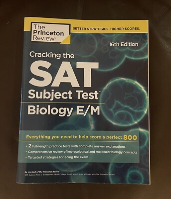 NEW Princeton Review College Test Prep-Cracking the SAT Subject Test ...