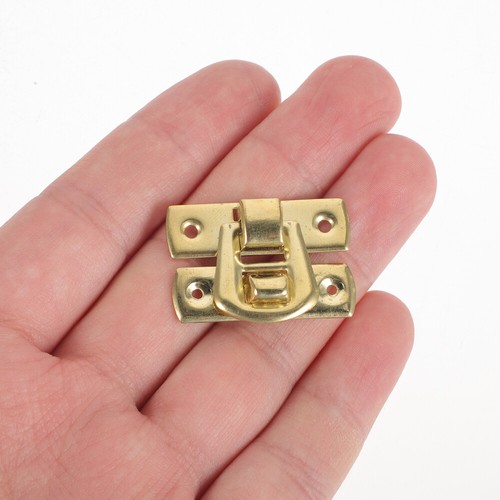 10 Stück Schnalle Geschenkbox Schmuck Riegel kleine Haspel für Schrank Mini Vorhängeschloss - Bild 2 von 12