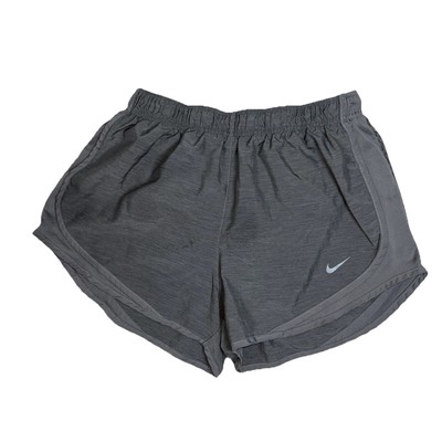 Nike Dri-Fit Running Shorts Womens Tempo Brief Lined Sports Shorts Gray Medium