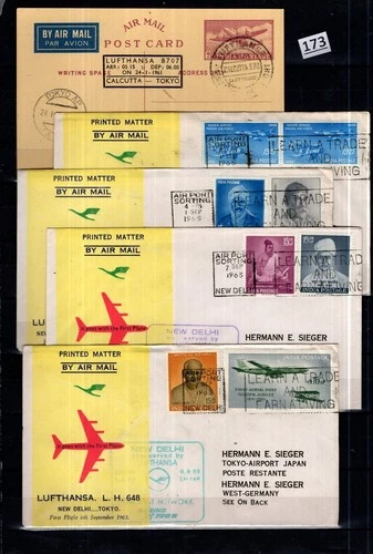 /// INDIA 1963 - 5 FDC - AVIO - PLANES