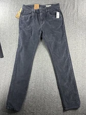 NWT Men 33x34 Cremieux Premium Charcoal Corbin Straight Fit Corduroy Pants