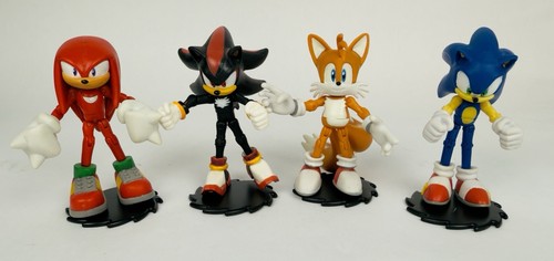 Jazwares Sonic the Hedgehog Sonic, Tails, Knuckles And Shadow 3 Inch Figuren