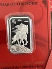 2026 PAMP Lunar Legends 1000 Mile Horse 10g Silver Proof Like Bar in Assay Card