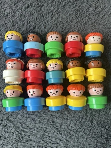 Lot Of 15 Vintage 1990 Fisher Price Chunky Little People Figures