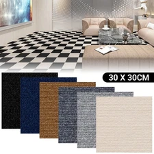 Black&Light Gray Carpet Tiles Commercial Home Office Retail Flooring Carpet Mat