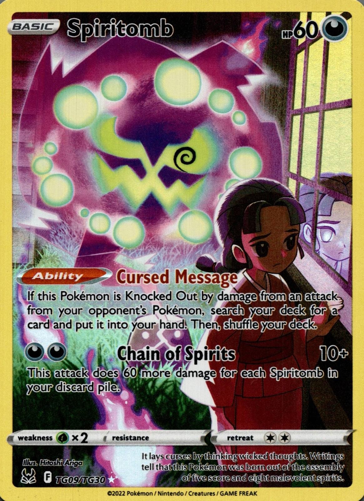 Spiritomb TG09/TG30 Holo Lost Origin Trainer Gallery Pokemon NM