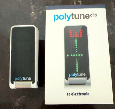 tc electronic Polyphoner Clip-Tuner POLYTUNE CLIP silber aus Japan