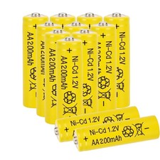 1.2V AA 200mAh Solar Ni-Cd Rechargable Batteries Cell for Yards Beyond Solar ...