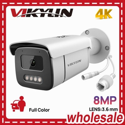 Vikylin 4K 8MP Full Color POE Camera Outdoor NDAA Onvif IP Camera Wired 3.6MM US