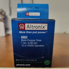 Multifunction Timer Relay Altronix 6062 12/24VDC Bell Pulse Flasher Delay, New
