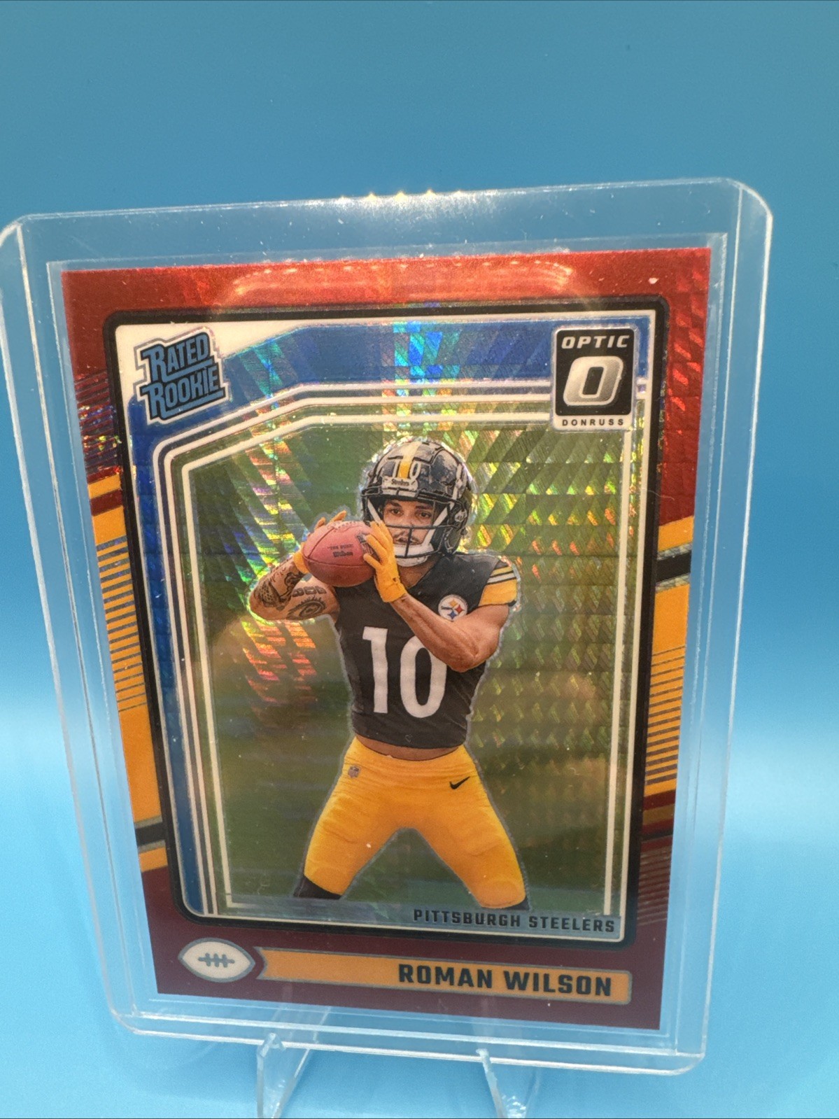 2024 Panini Donruss Optic Roman Wilson RC Rated Rookie Red Hyper #285